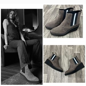 Cecelia New York Gemma Wedge Boot, Grey New Size 9